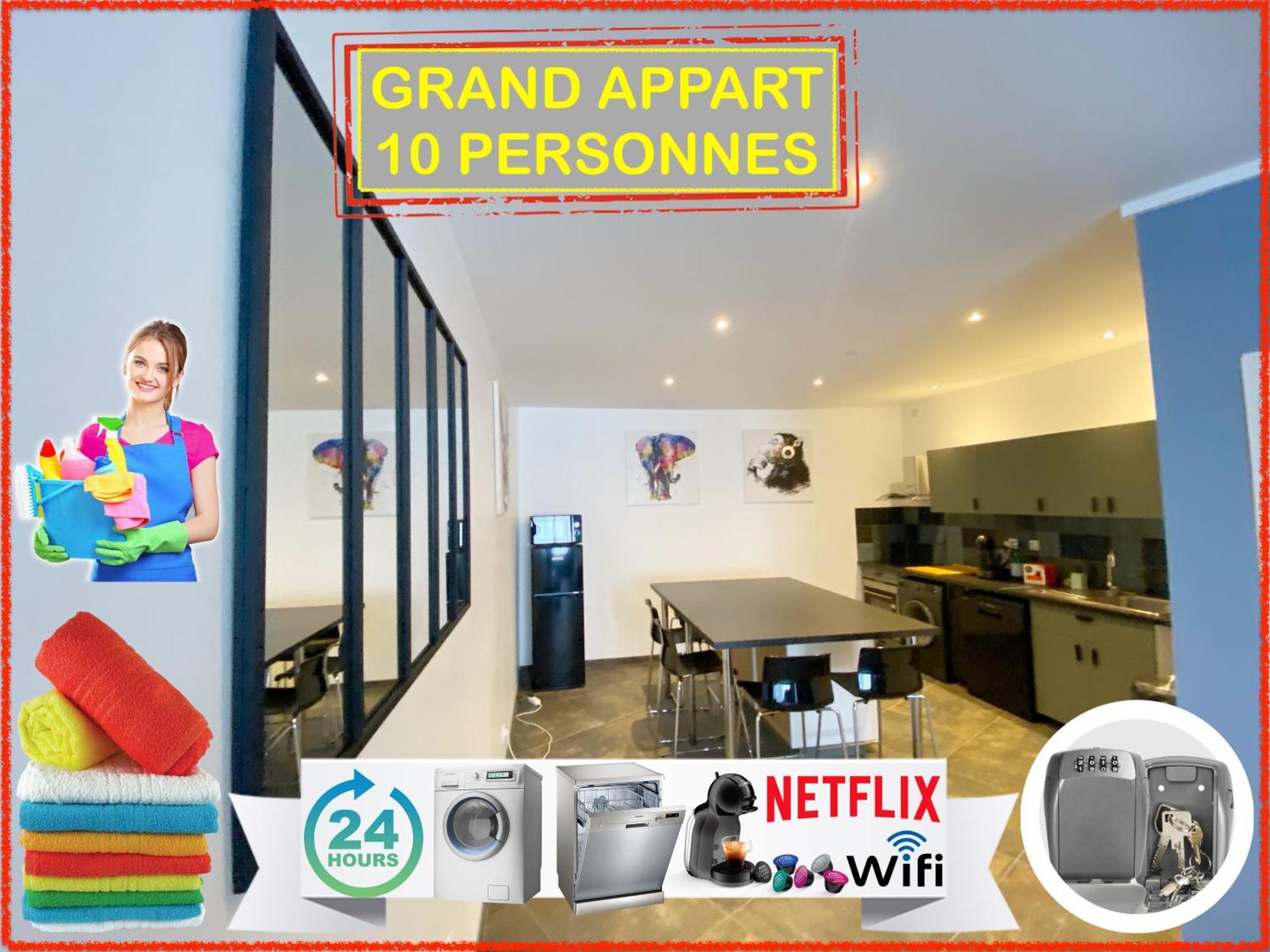 021 Chic & Cosy Grand Appart 84M2 Hypercentre Wifi Smart Tv Netflix Saint-Etienne  Exterior foto